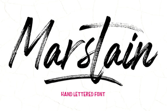 Marstain: A Handwritten Font for Editorial Design and Branding