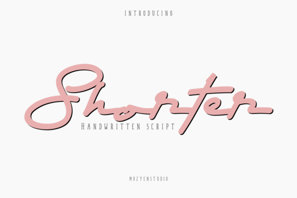Shorter: A Modern Script Font for Editorial Design